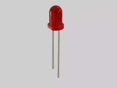 Red Led - Light - Electronic parts Low-poly 3D model