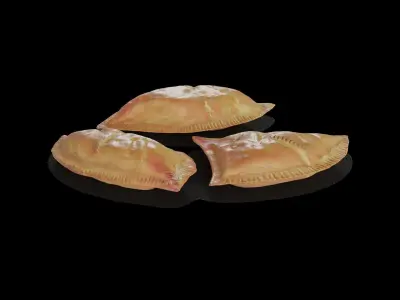 Pasties dumplings and pizzas Cheese and Onion Pasties 3D model