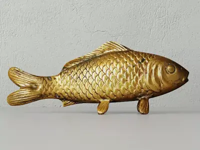 1960s Brass Koi 3D model