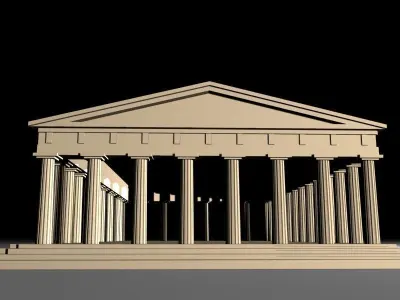 Greek Roman Temple 3D model