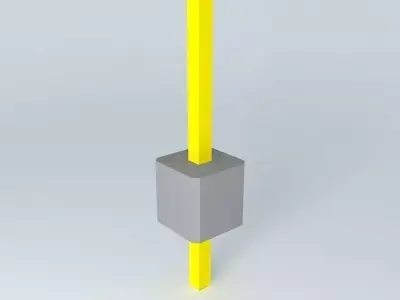 Square Pin Connector Free 3D model