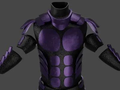 Carapace Armor Low-poly 3D model