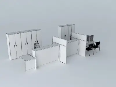 Office furniture 3D model shop