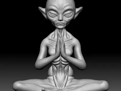 Alien Statue - 0100 3D print model
