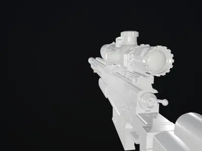 Sniper AX-50 High Poly 3D model