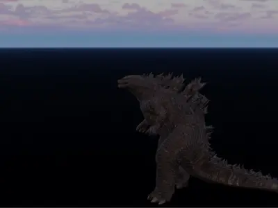 Godzilla Atomic Breath Test Free 3D model