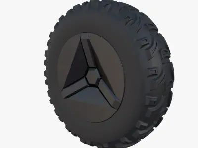 Tesla Cyberquad ATV Wheel 1 3D model
