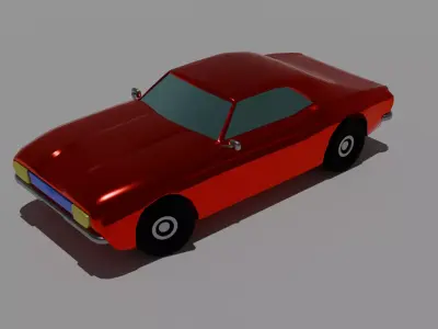 Lowpoly Car model Free low-poly 3D model