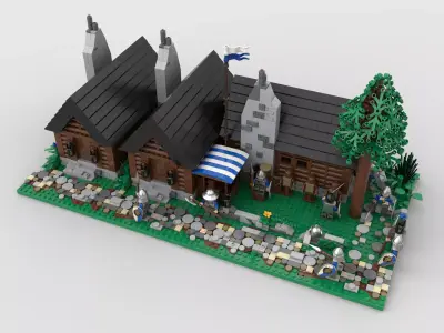 Wooden barraks 3D model