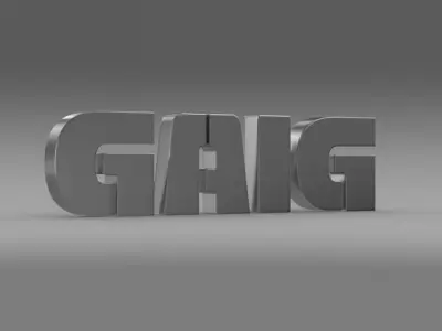 GAIG logo 3D model