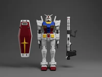 Rx-78-2 Gundam 3D model