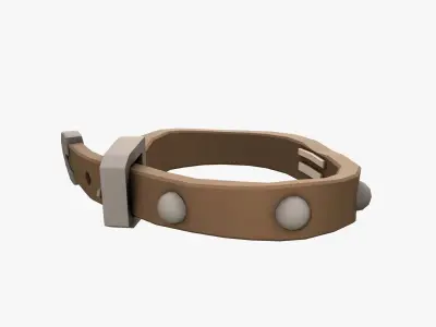 Cartoon belt lowpoly vr ar  Low-poly 3D model