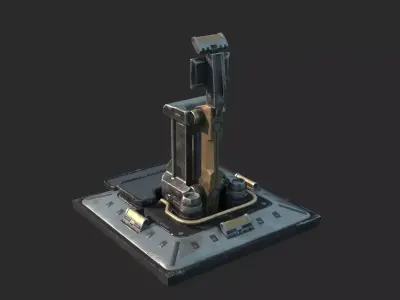 Future Science Fiction Computer Console 3D model purchase