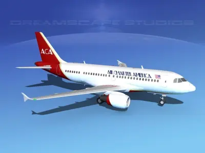 Airbus A319 Air Charter America 3D model