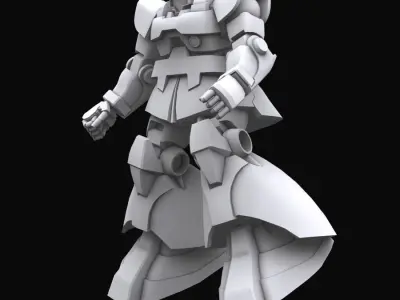 Gundam mobile suit MS09 DOM model 3D model