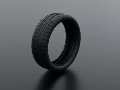 Detailed tire model 3D model