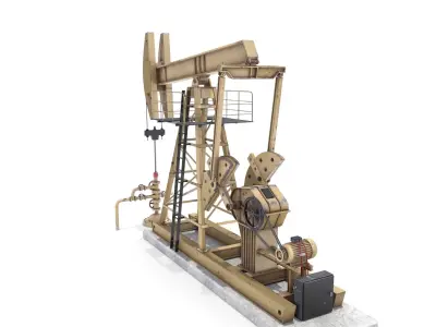 Oil Pumpjack 3 3D model