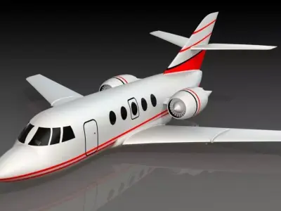 Airplane Dassalut Falcon 20 3D model