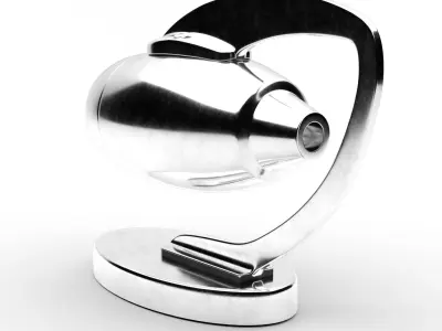 Jet engine statue metal decoration 3D model