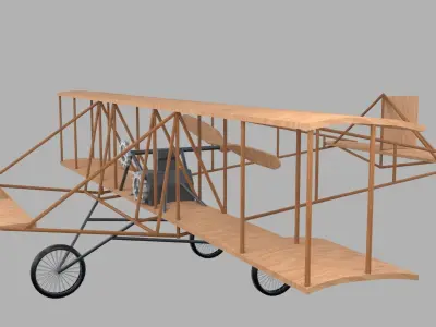 Old Plane Free low-poly 3D model
