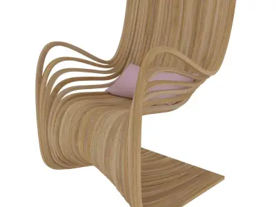 PIPO CHAIR from Piegatto Low-poly 3D model