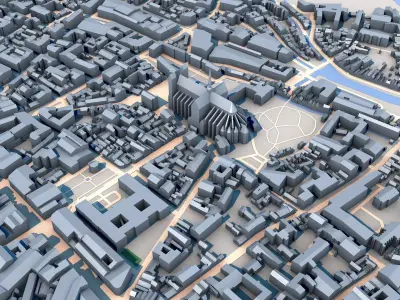 Cathedrale Notre-Dame dAmiens France 3D model