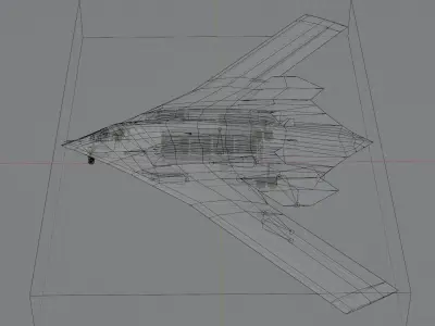 Xian H-20 stealth bomber Low-poly 3D model