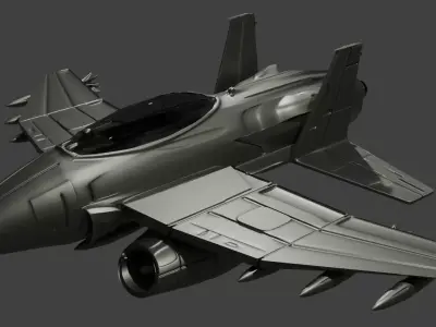 Airplane  militar - Dio 3D model