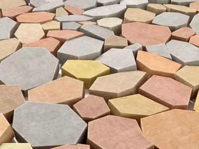 Paving Ngon many part n1 3D model