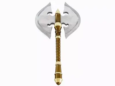 Stylized War Axe 03 Low-poly 3D model