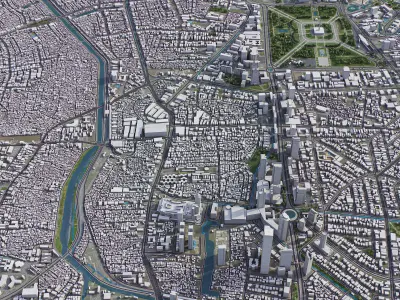 Jakarta Low-poly 3D model