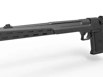 Pistol from the movie The Punisher 1989 3D model