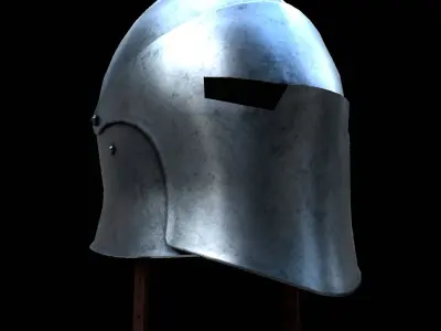 Knight Helmet Low-poly 3D model