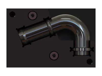  Cooling Pipe Bending Inspection Gauge 3D model