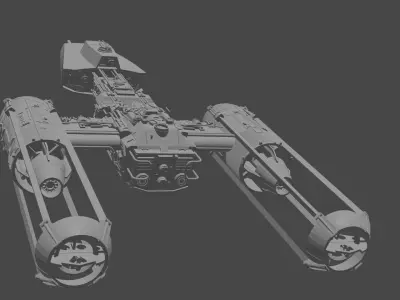  Y-wing starfighter 3D print model 3D model