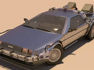 Delorean Back to the Future Part 1 3D model