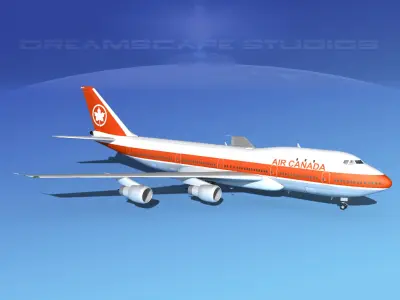 Boeing 747-100 Jumbo Jet Air Canada 3D model