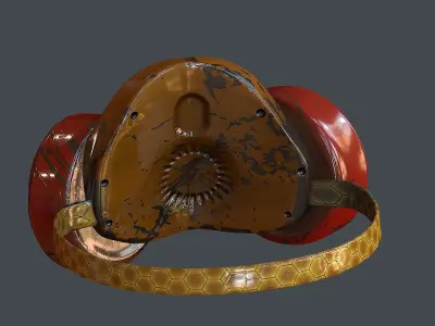 Gas mask helmet 3d model scifi Low-poly 3D model Low-poly 3D model