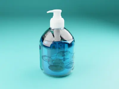 Low poly Hand-gel Low-poly 3D model