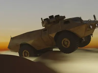 M117 Guardian Armored Security Vehicle Low-poly 3D model