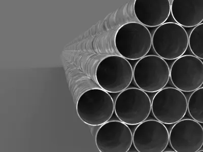 GI pipe bundle Free 3D model
