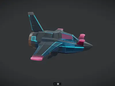 Spacecraft Jet aircraft plane 3dmodel 19 3D model