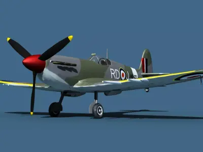 Supermarine Spitfire Mk5C V04 RAF 3D model