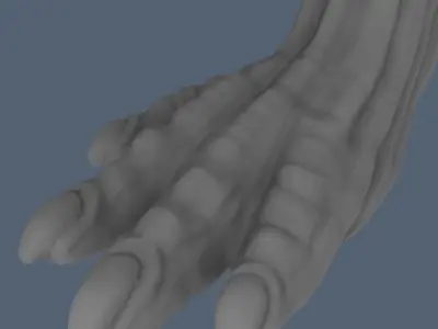 Alien Animal High Poly 3D model