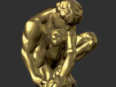 sculpture-study of michealangelo Free 3D print model