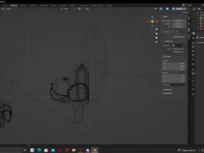 Futuristic Sword Cyberpunk 3D model