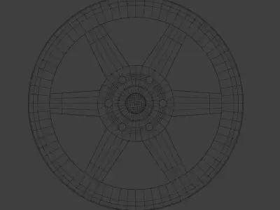 Car Rim with 6 Spokes Low-poly 3D model