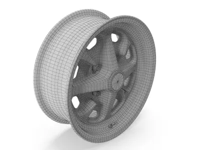 Legendary Wheel Co Magnum 400 Alloy Wheel Gloss Black 3D model