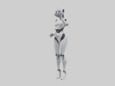 Robot version of a dancer model Low-poly 3D model