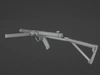 Sterling SMG Low-poly 3D model